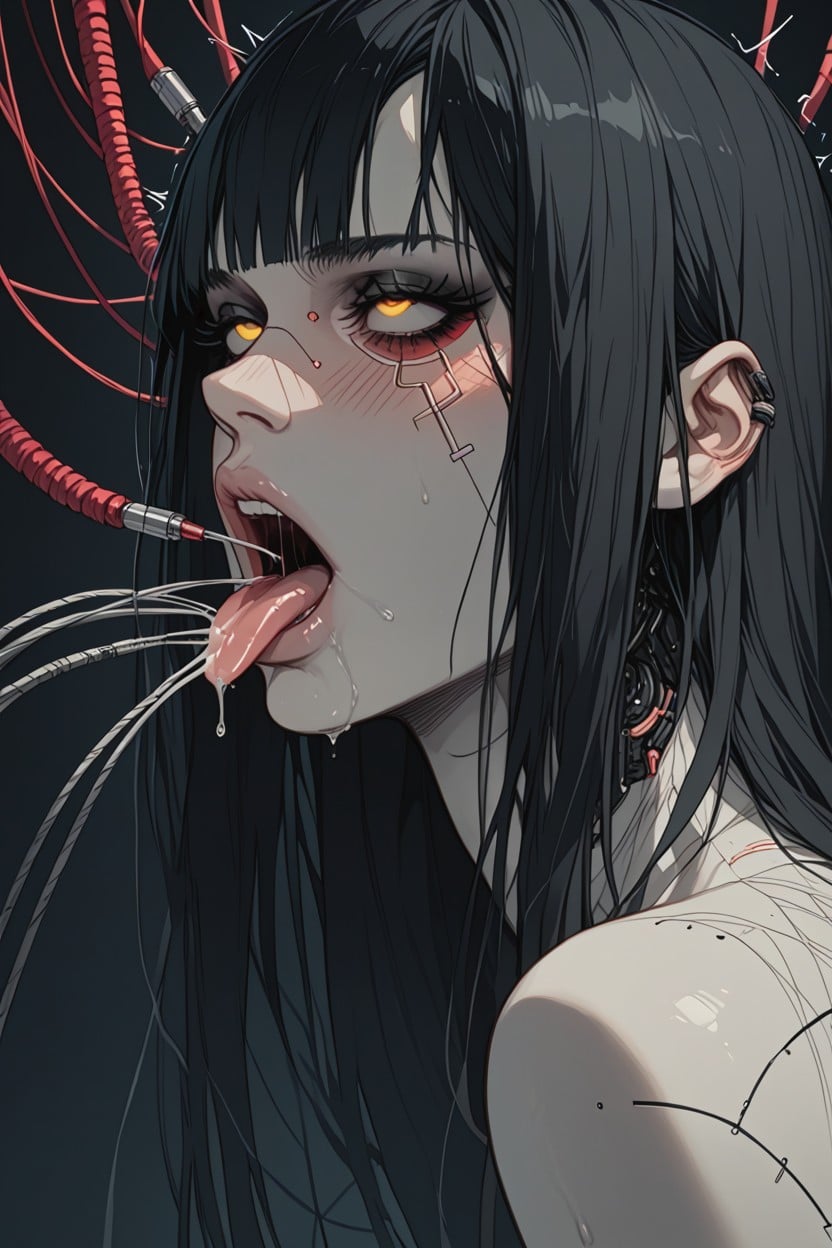Black Hair, Cyberpunk, Programmed Lust Hentai AI Porn