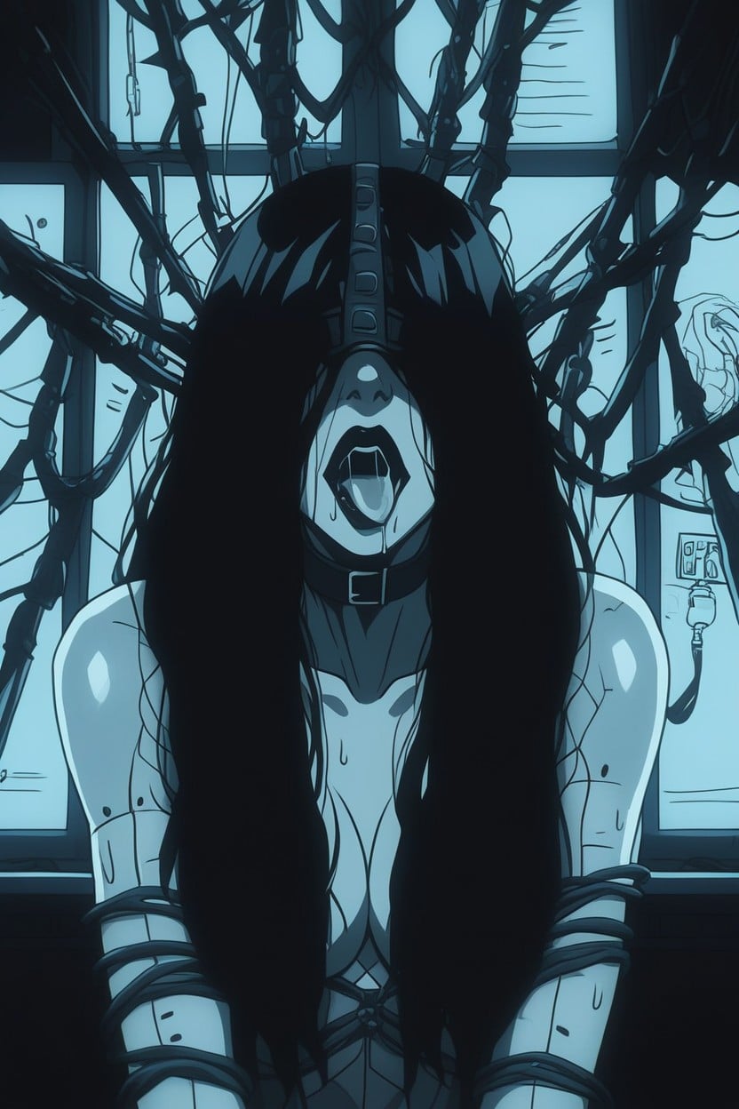 Black Hair, Amputee, Extremely Insufficient Light Hentai AI Porn