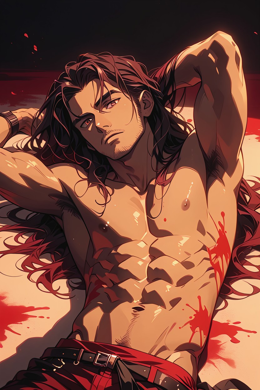 No Extra Details Around, Side View, Naked AI Gay Porn