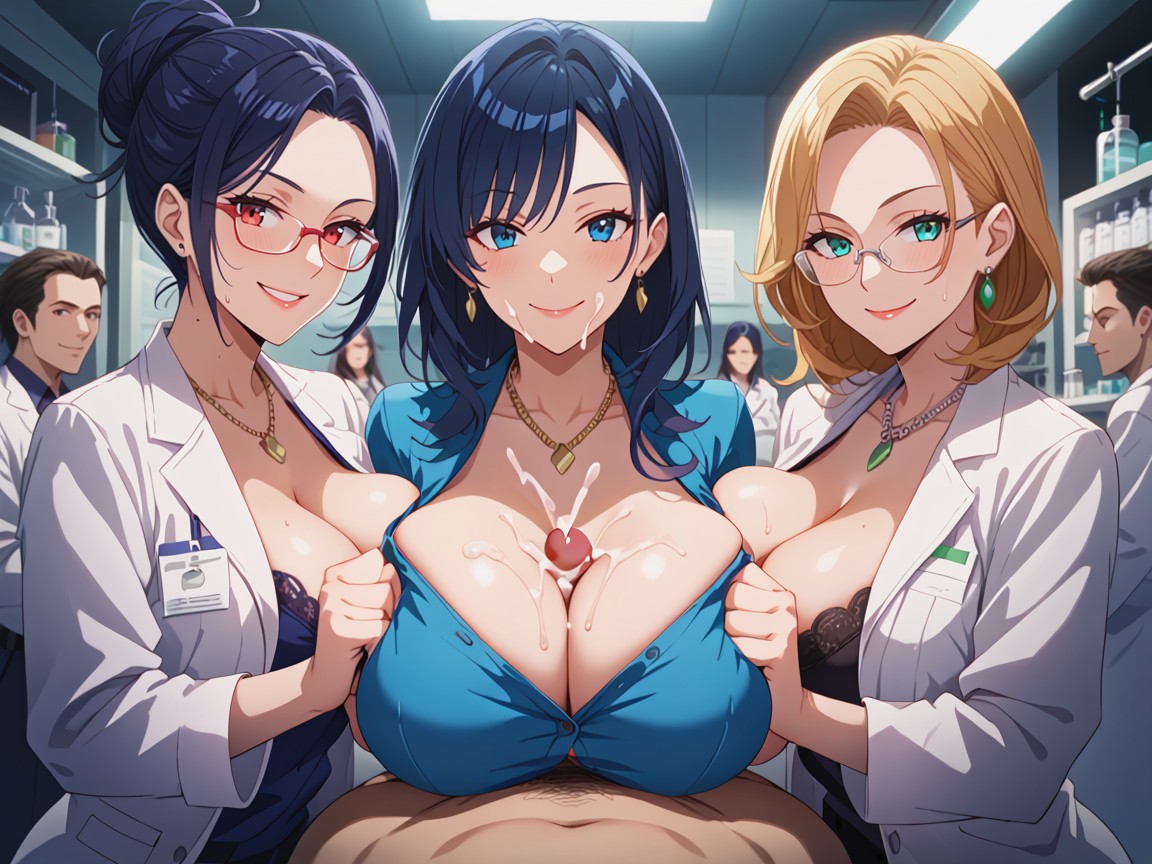 Tit Fuck, Cumshot, Many People Around AI Porn