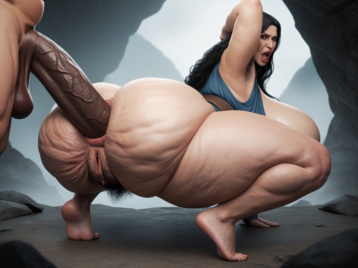 Must Have Visible Anus Penetration, Black Hair, Massive Cellulite And Bulges Everywhere AI Porn