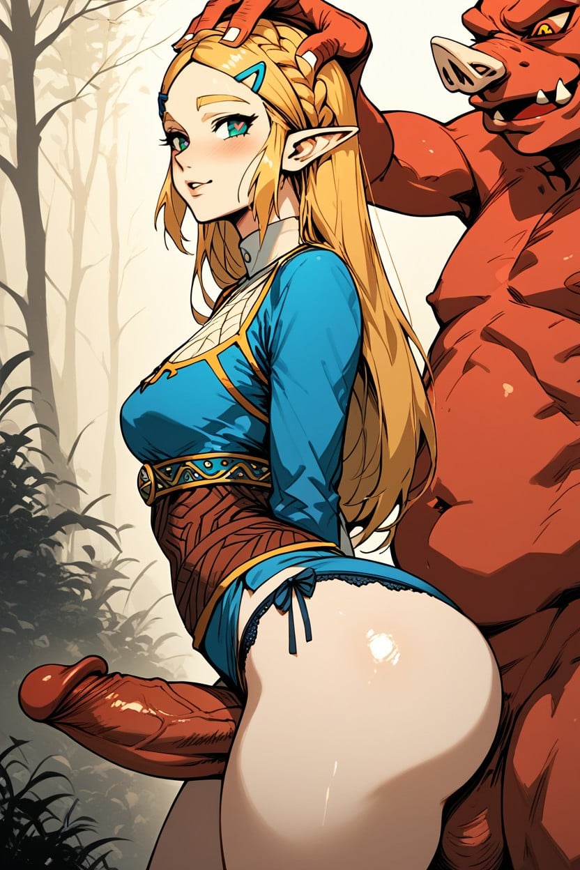 Blue Panties, Skinny, Ass Focus Hentai AI Porn