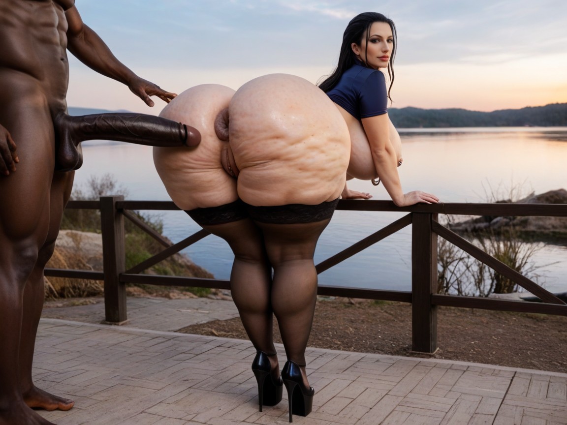 Platform Heels, Hyper Ass, Sunset AI Porn