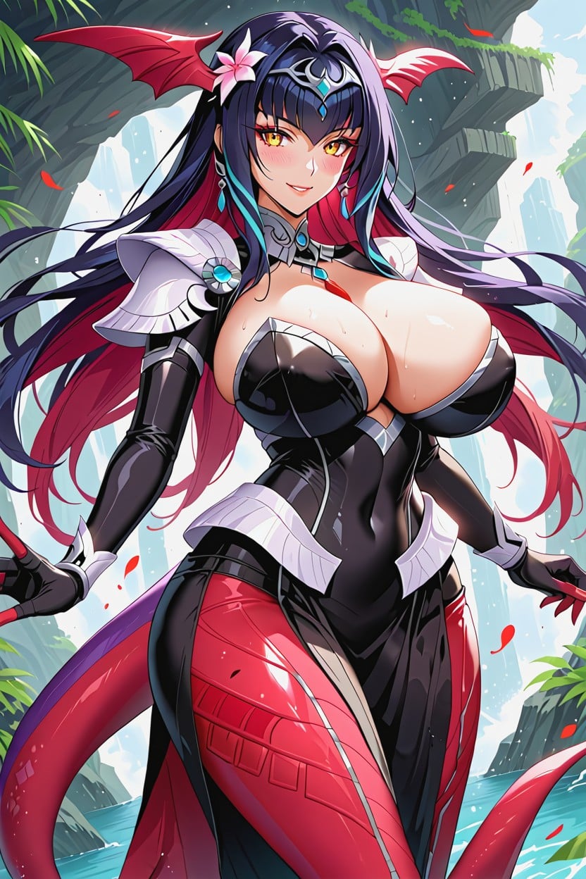 Straight Hair, "lyrilusc Ensemblue Robin From Yugioh", Head Wings Hentai AI Porn