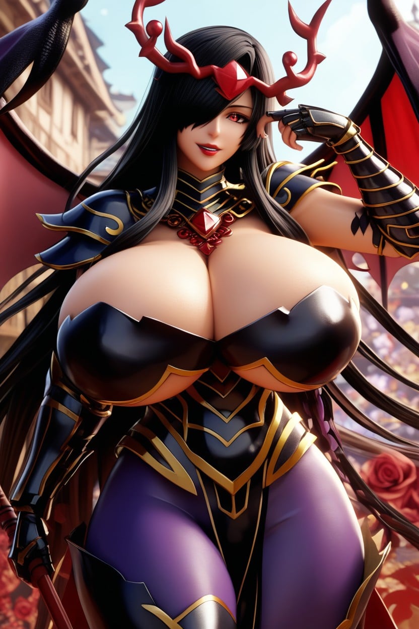 Buxom, Super Long Hair, Long Tasses Hentai AI Porn