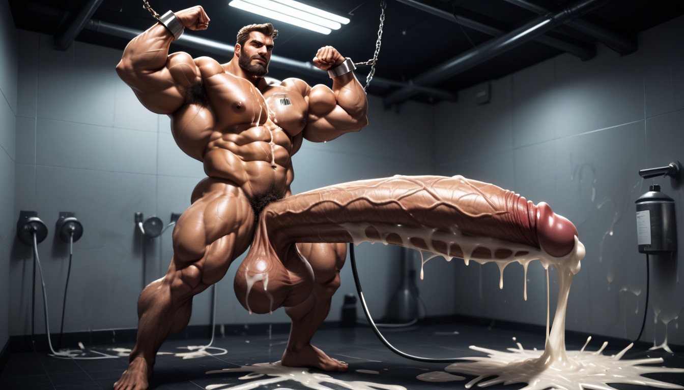 Cum On Abs, Arms Flexing, Cum On Chest AI Gay Porn
