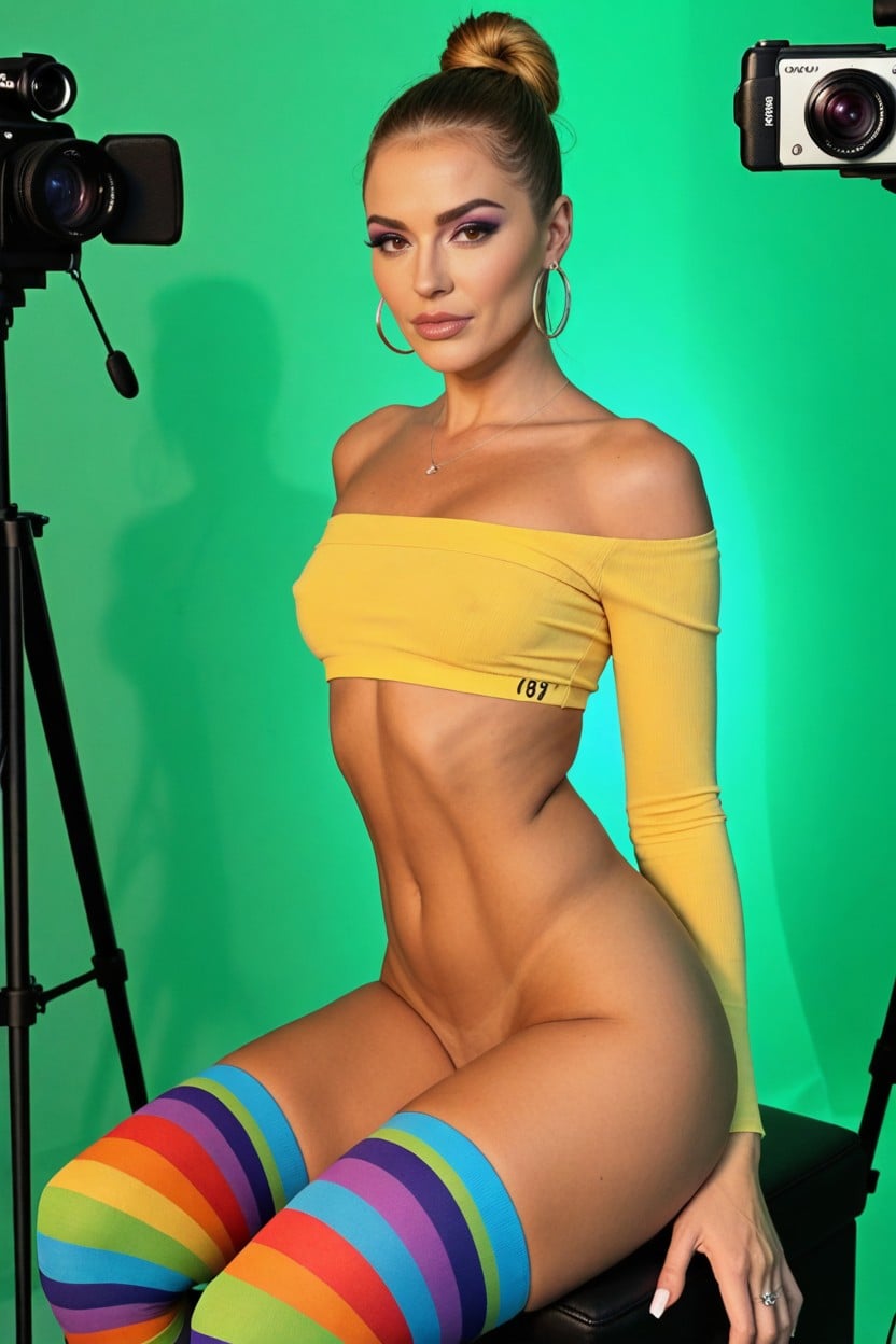 Very Short Hair, French Bobcut, Thick Thighs AI Porn