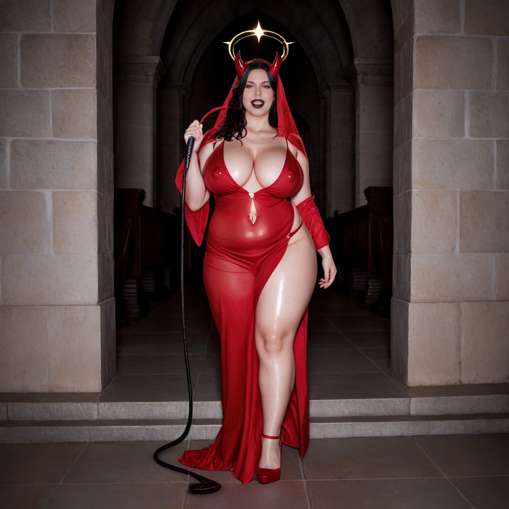 Sharp Tooth, Unholu Black Halo, Unholy Clothes AI Porn