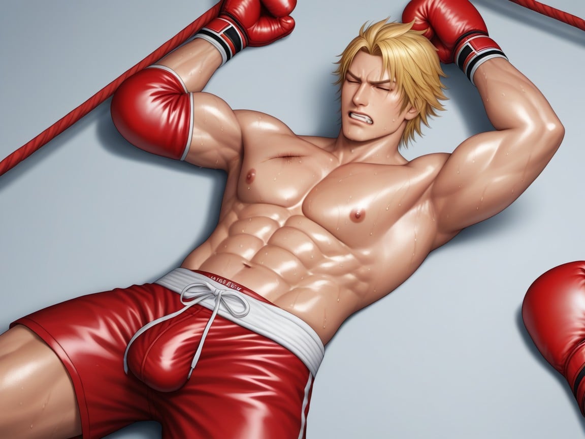Knocked On The Ground, Injured, Defeated AI Gay Porn
