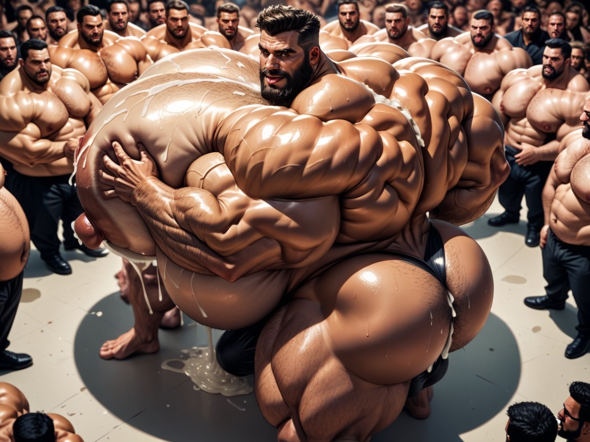 Man Men Only With Two Holes, Many All Naked Gay Men Having Rough Sex, Cum Covering Face AI Gay Porn