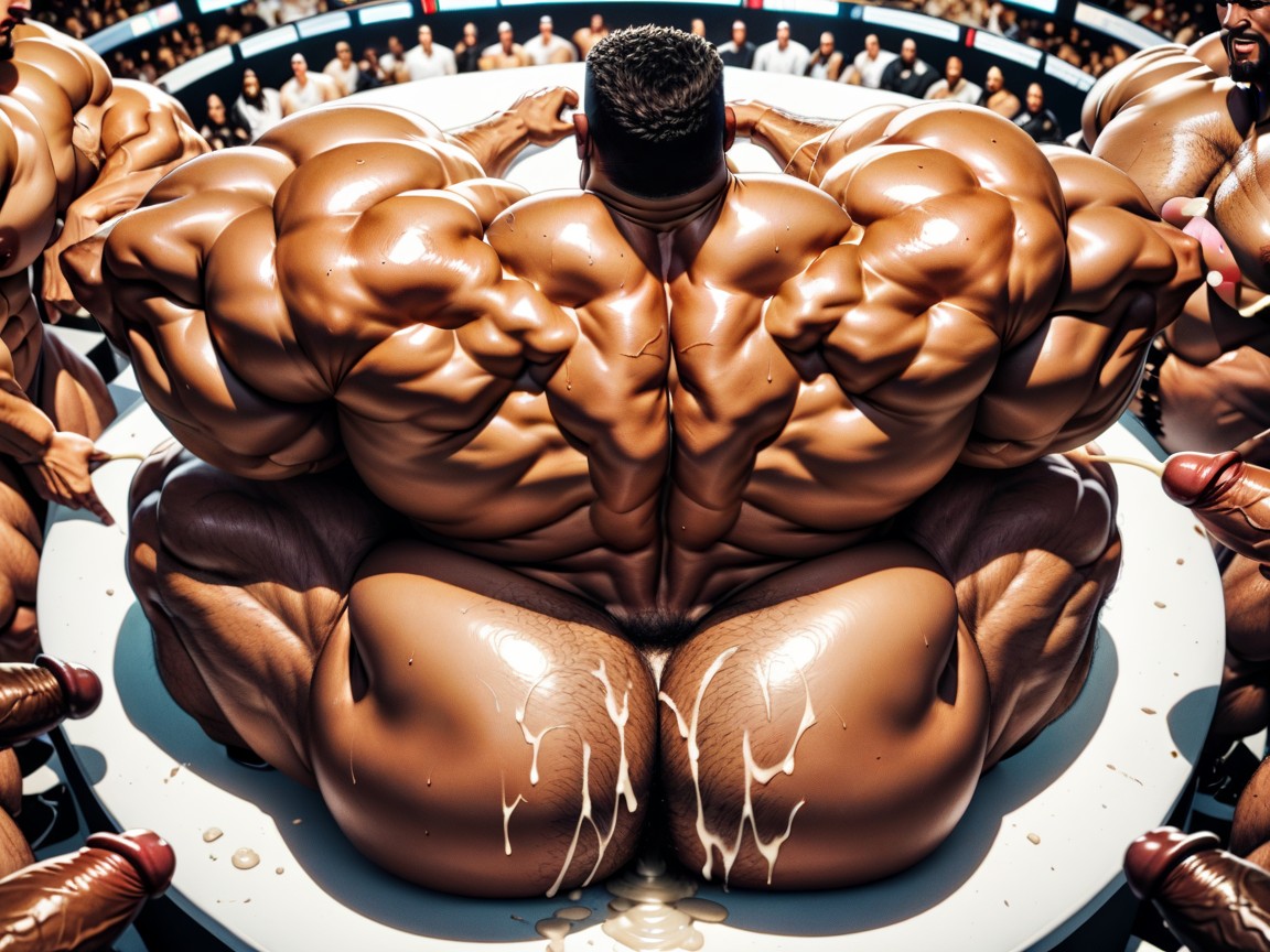 Tongue Out, Sweaty, Hyper Massive Ass AI Gay Porn