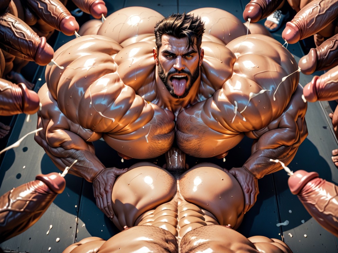 All Hyper Boobs, Extreme Deep Throat, Sideburns AI Gay Porn