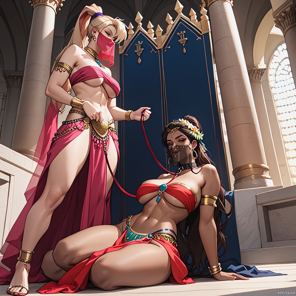 Roman Arena Coliseum, Sagging Breasts, Swooping Breasts AI Porn