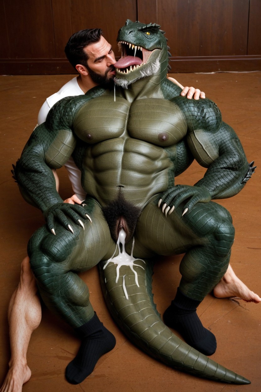 30+, Scales, Transman With Extreme Abdominal Protrusion AI Gay Porn