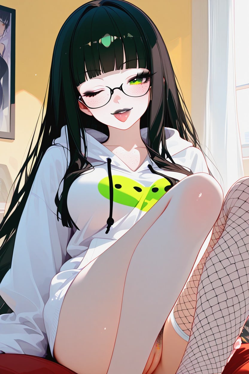 Tongue Out, Long Hair, Blush Hentai AI Porn