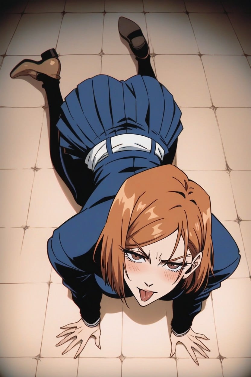 Pleated Skirt, Soft Thighs, Brown Eyes Hentai AI Porn