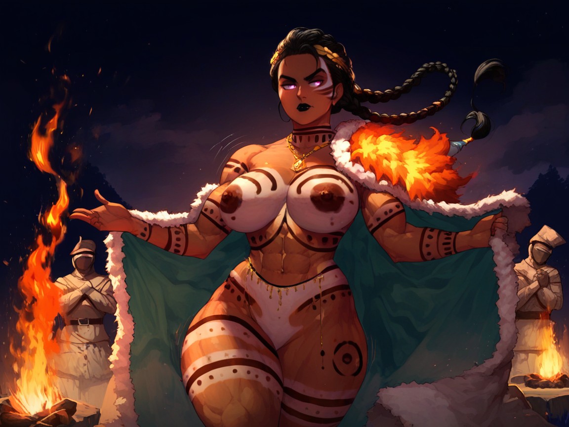 Purple Ribbon On Cup, Roman Soldier, Massive Breast Latina AI Porn