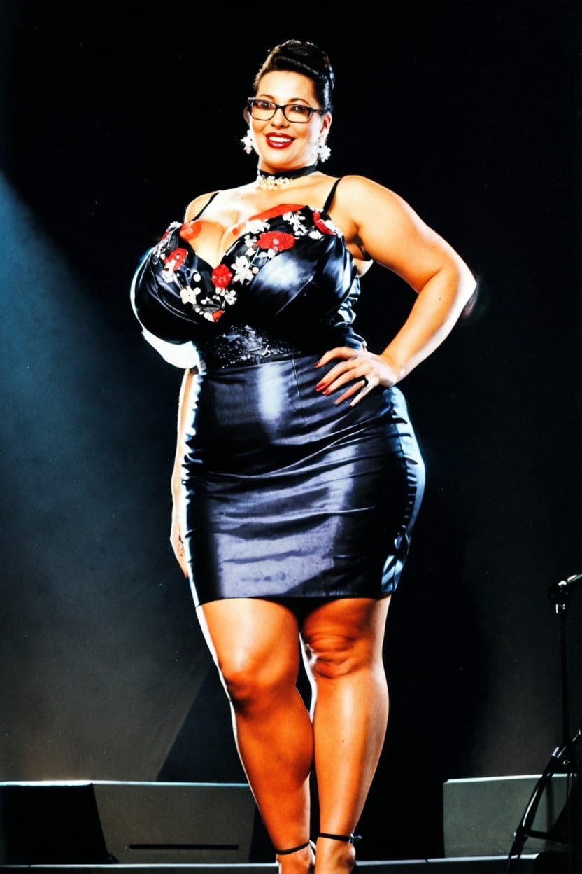 Soulfully, Lifted Up Magnificent Elegant Evening Dress, Bottom Up BBW AI Porn