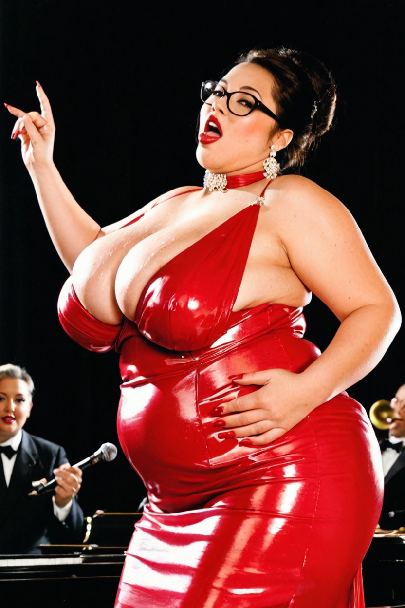 Bbw, Japanese Woman, Bottom Up BBW AI Porn