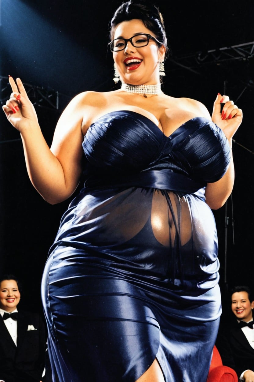 Stage, Large Ass, Sweaty BBW AI Porn