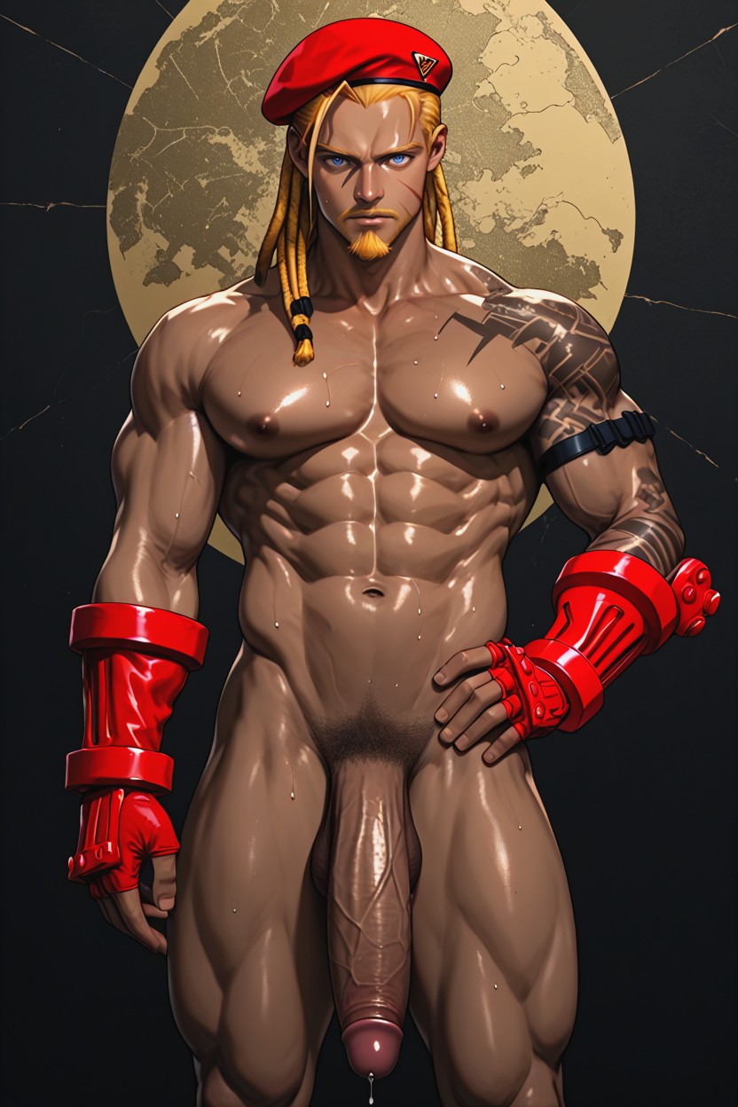 Hand On Hip, Dreadlocks, Full Beard AI Gay Porn