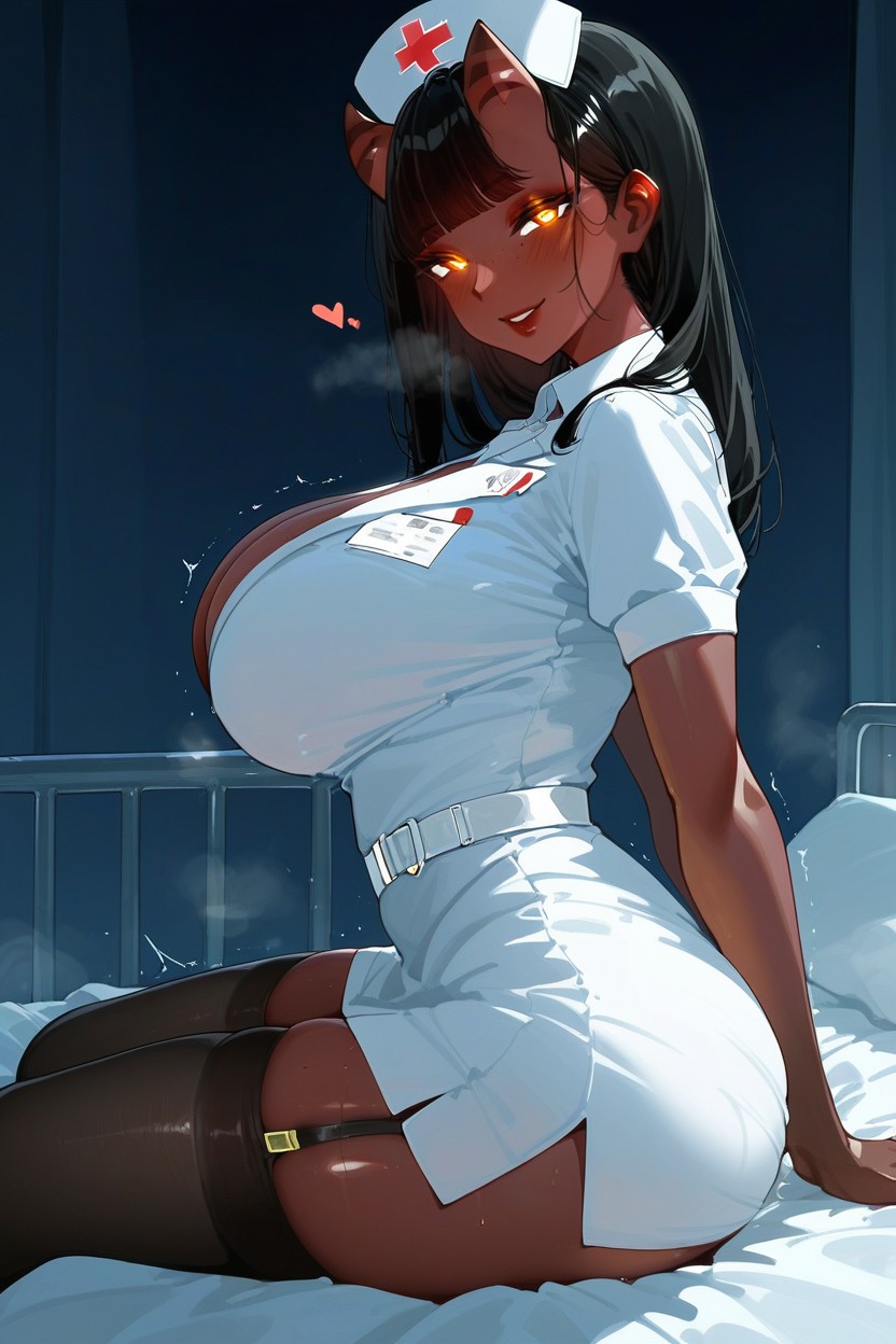 Sexy Model, Arms Back, Smiling Hentai AI Porn