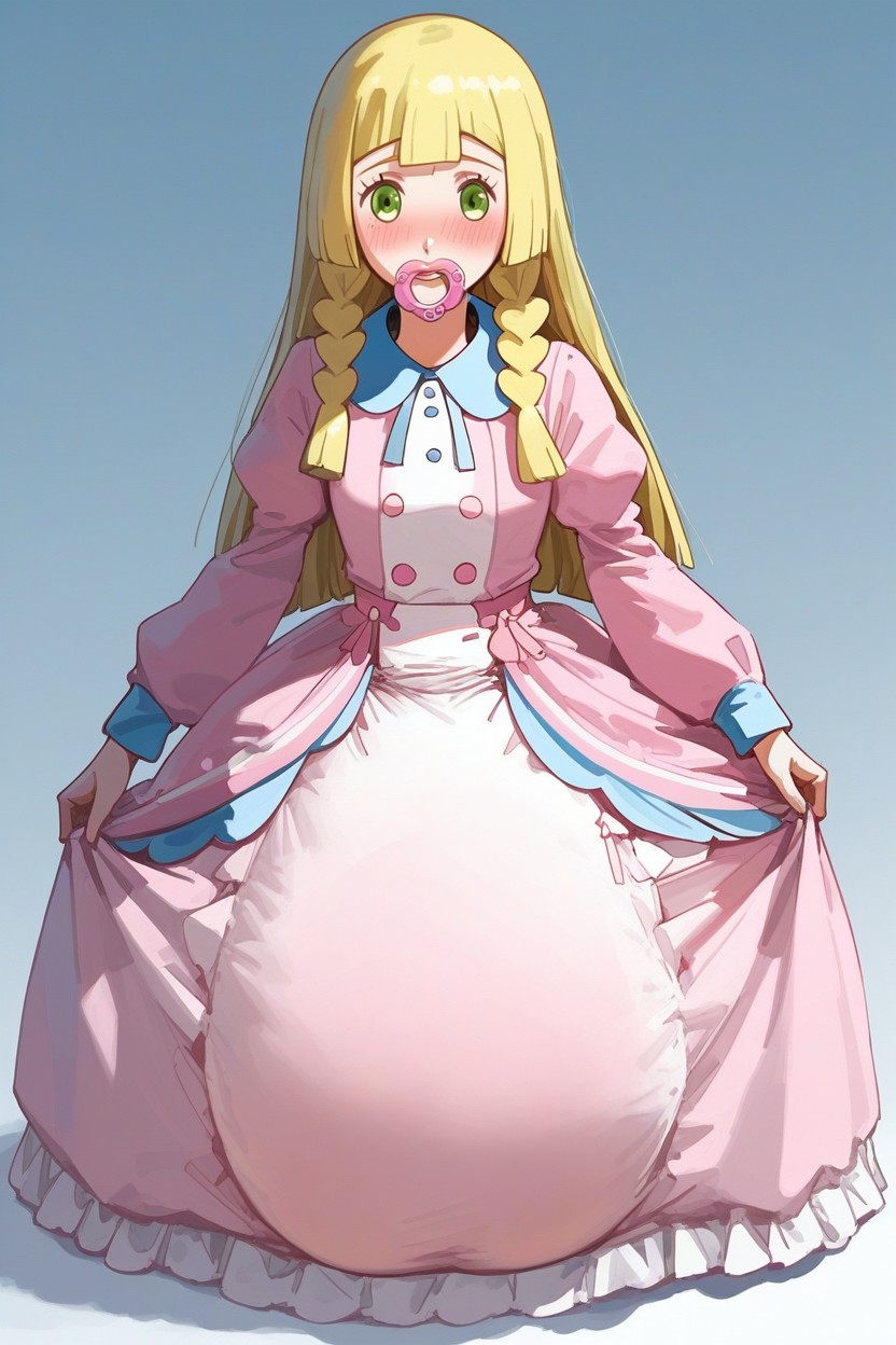 Lillie Hairstyle, Attractive, Pink Clothing AI Porn