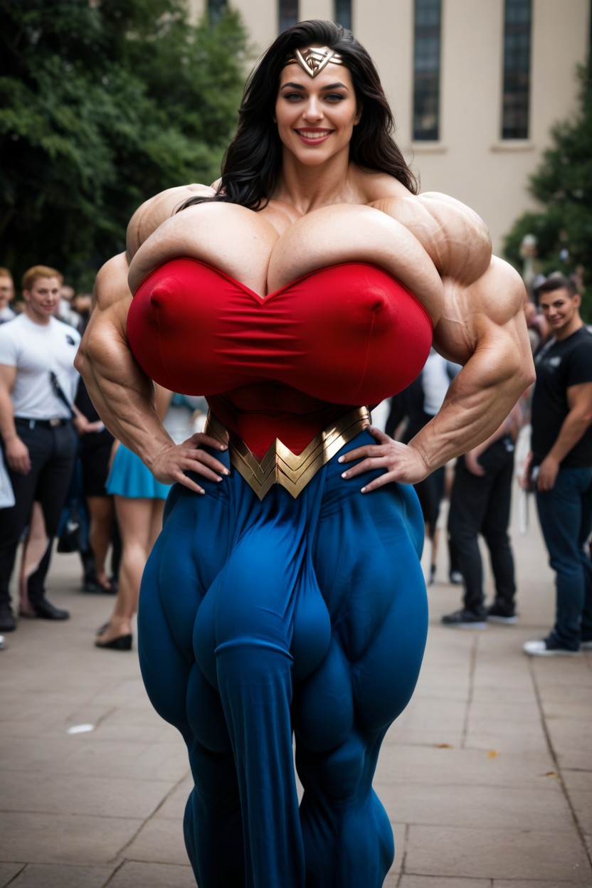 Wonder Woman, Everybody Looking At Her, Muscles Shemale AI Porn