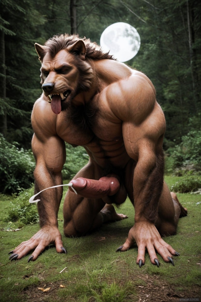 18+, Nipples, Werewolf Orgasm AI Gay Porn