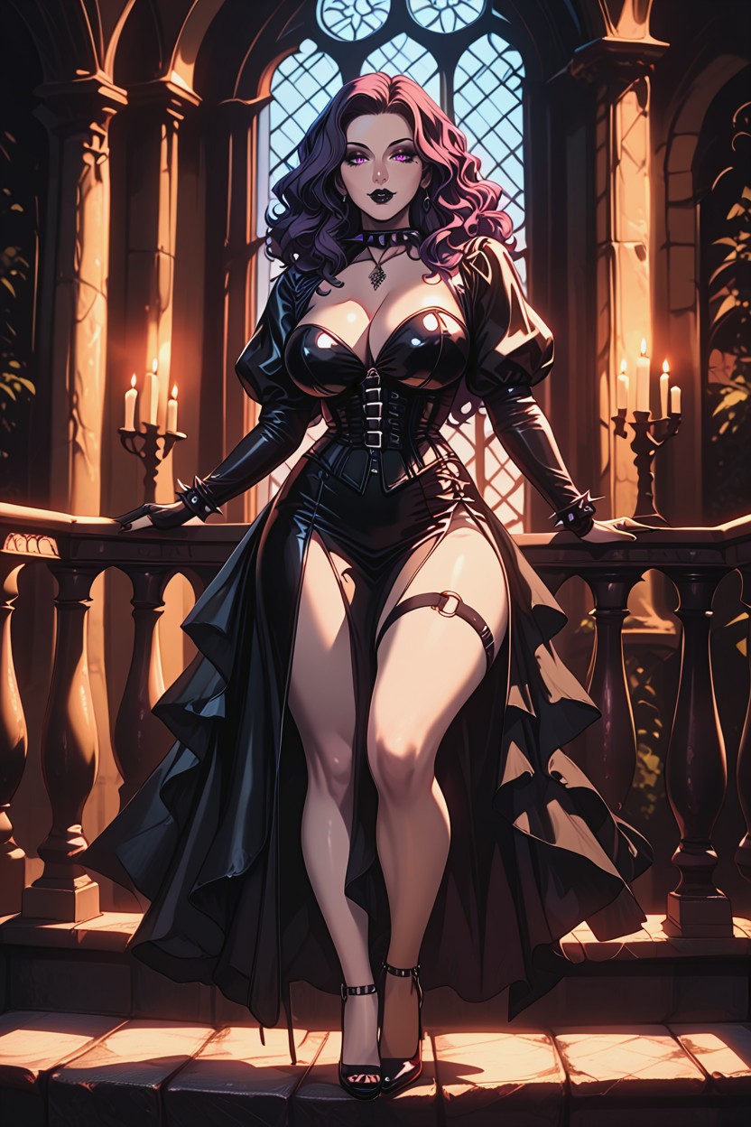 Massive Ass, Spiked Choker, Black Lips Hentai AI Porn