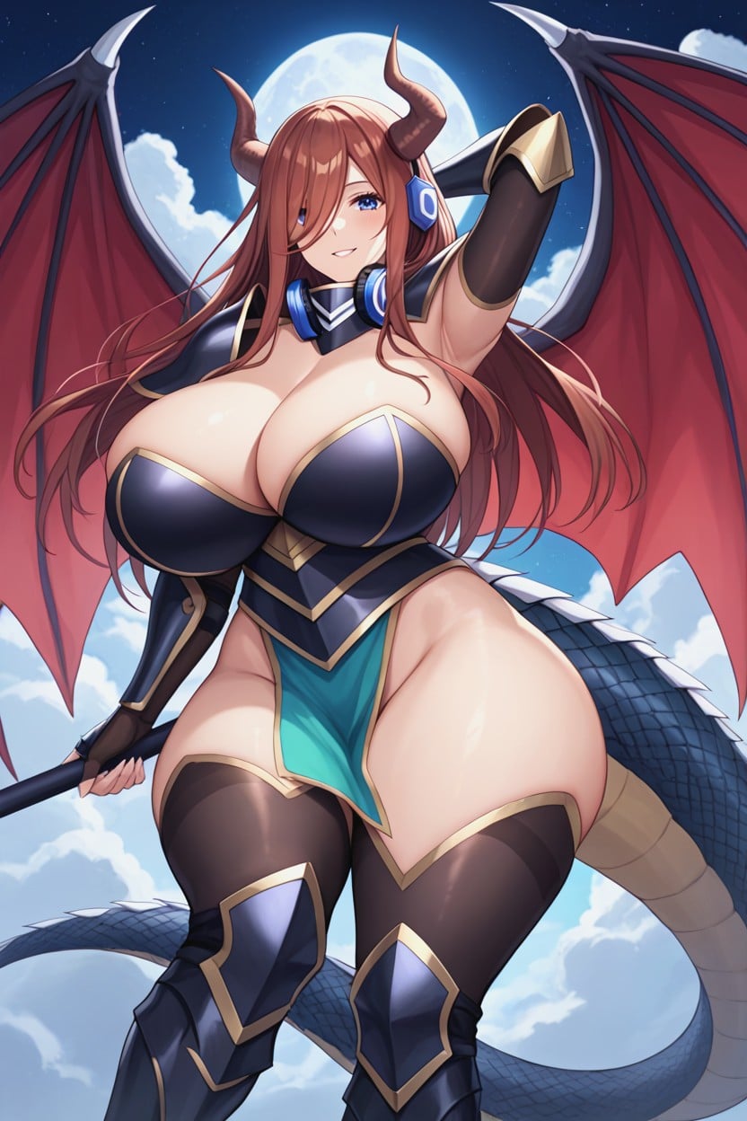 Cloudy, Huge Horns, Flying In Sky Hentai AI Porn