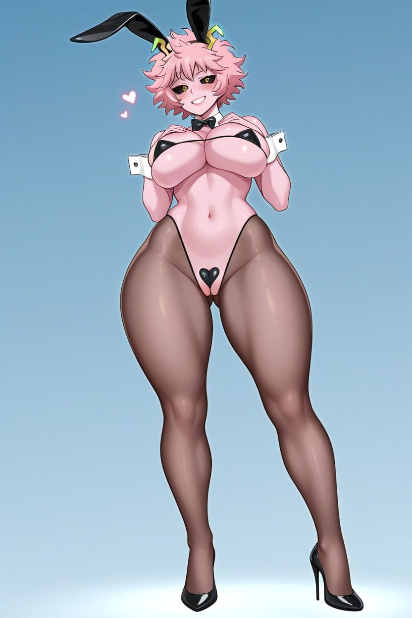 Curvaceous, Pink Skin, Round Cheeks Hentai AI Porn