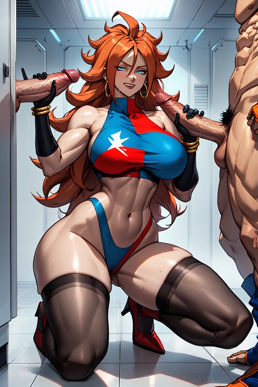 Huge Butt, Goku Muscular Body, Piel Grasa Hentai IA