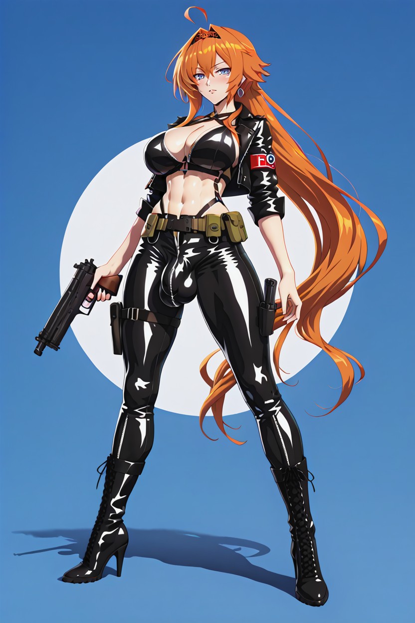 Full Body, Deep Neckline, Harness Shemale AI Porn