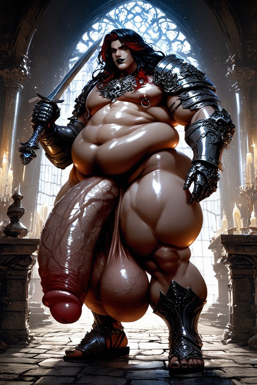 Long Hair, Veiny Penis, Dungeon AI Gay Porn