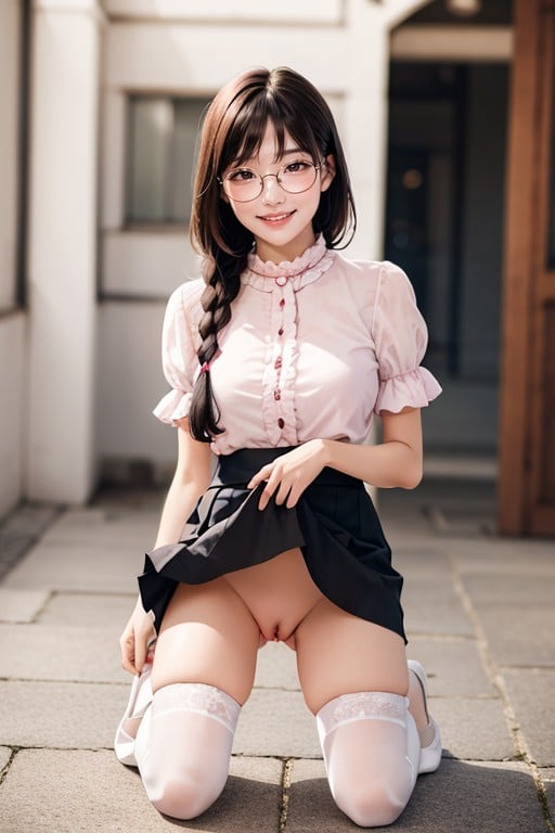 No Panties, Suspender, Nomakeup Asian AI Porn