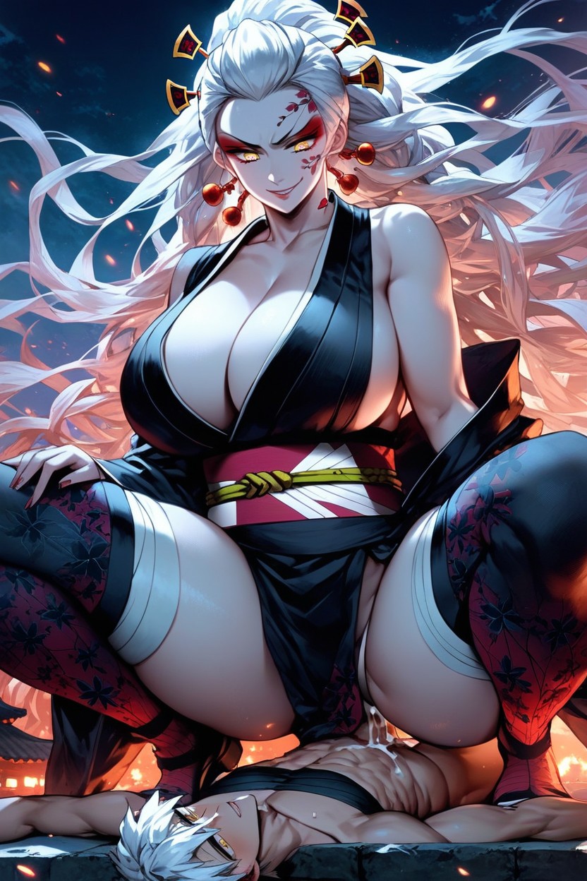 Yellow Eyes, Hair Ornament, Long Hair AI Porn