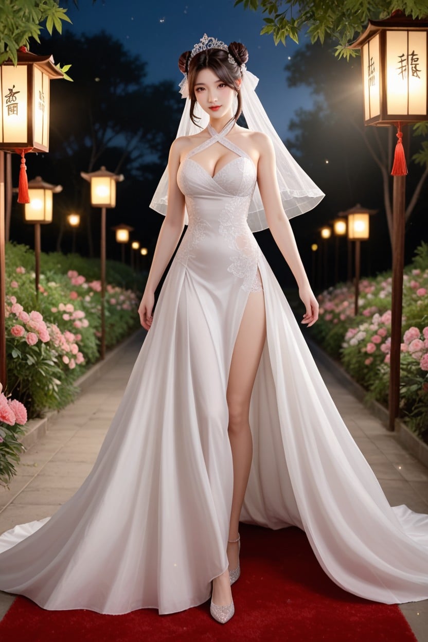 Front View, Ethereal Atmosphere, Perfect Waist Asian AI Porn