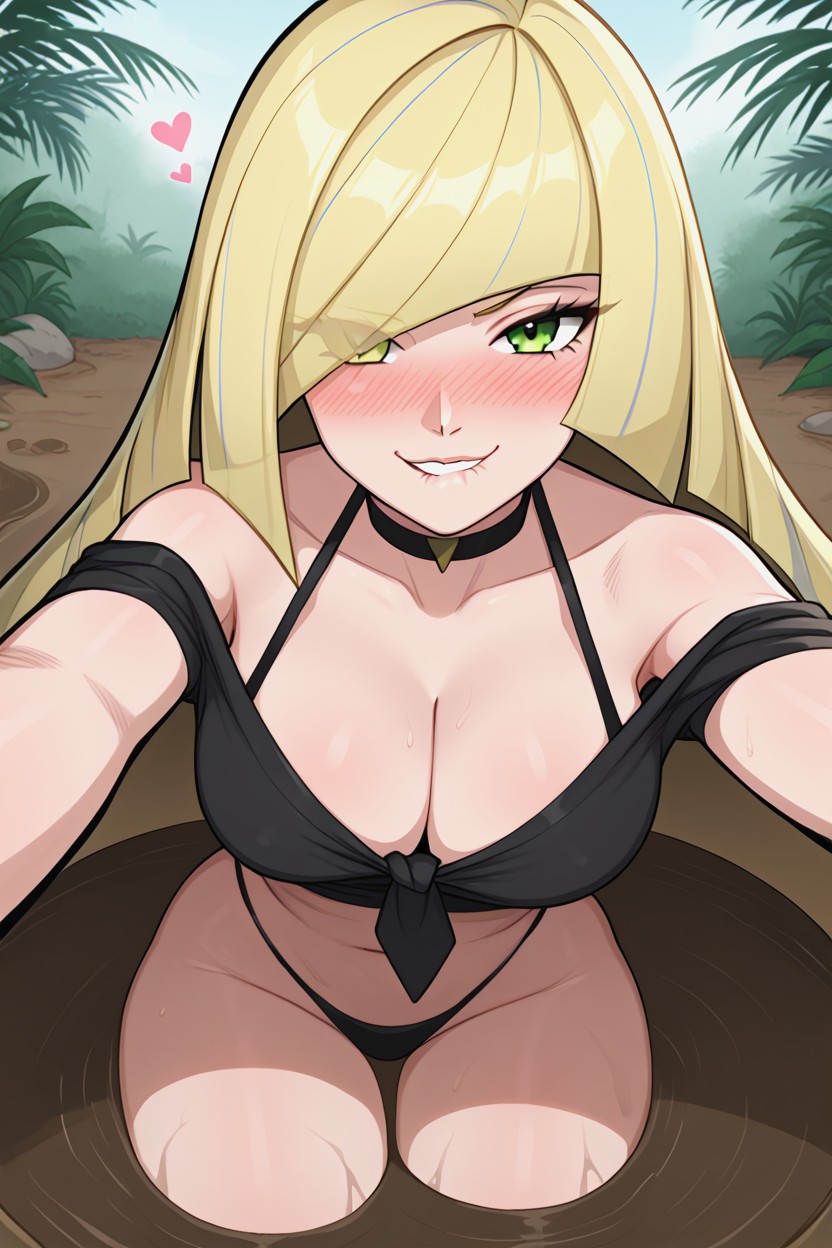 Cute, Tie, Waist Shot Hentai AI Porn