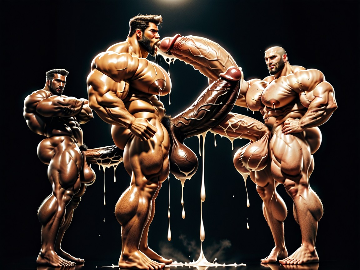 Many Huge Cocks In Mouth And Hyper Massive Ass, Oversized Hyper Boobs, Club AI Gay Porn