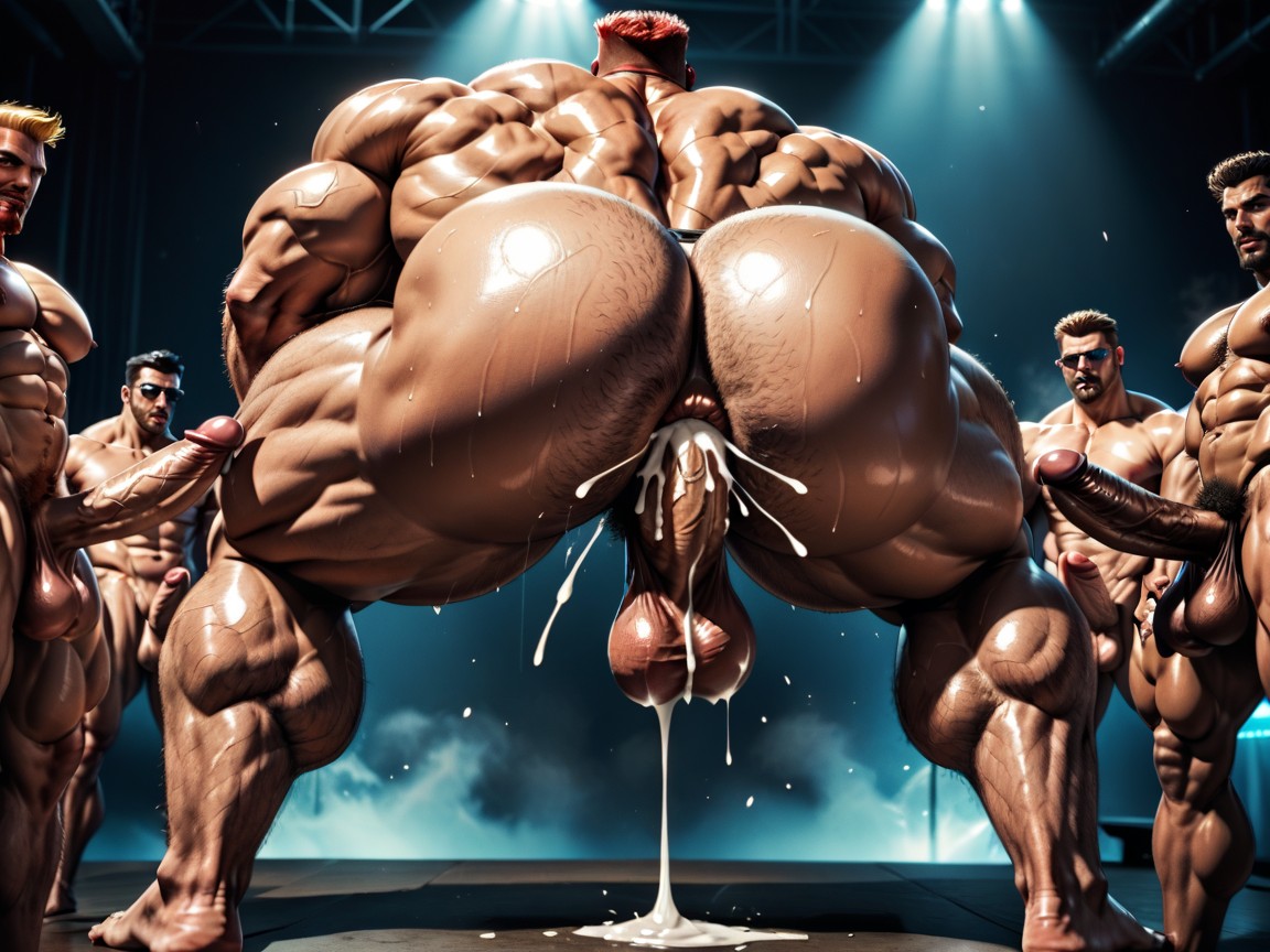 Extreme Hyper Boobs, Big Pecs, Hyper Massive Ass AI Gay Porn