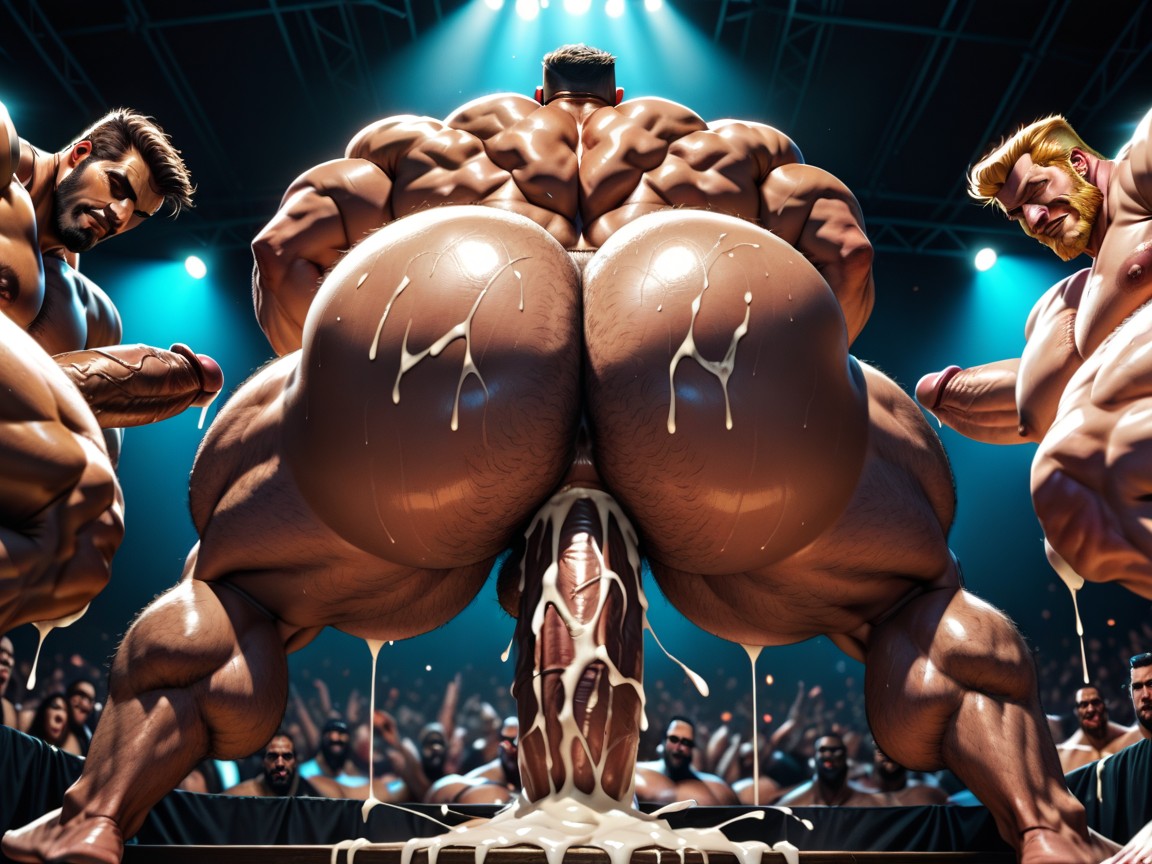 Hyper Bulky, Wide Angle, Bara AI Gay Porn
