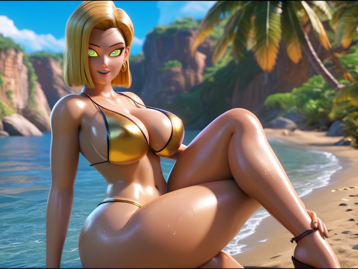 Not An Once Of Fat On Her, Blonnde Hair, Perfect Legs Hentai IA