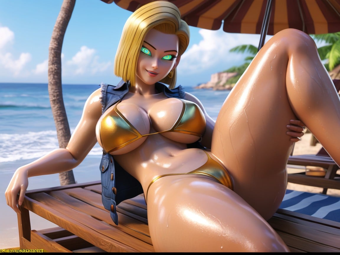 Dumb Bimbo, Blonde, Orgasm Hentai AI Porn