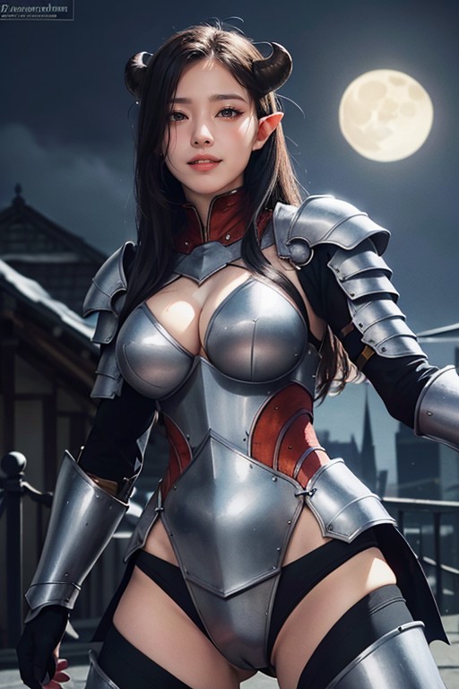 Succubus, Hourglass Shaped Body, Red Eyes AI Porn
