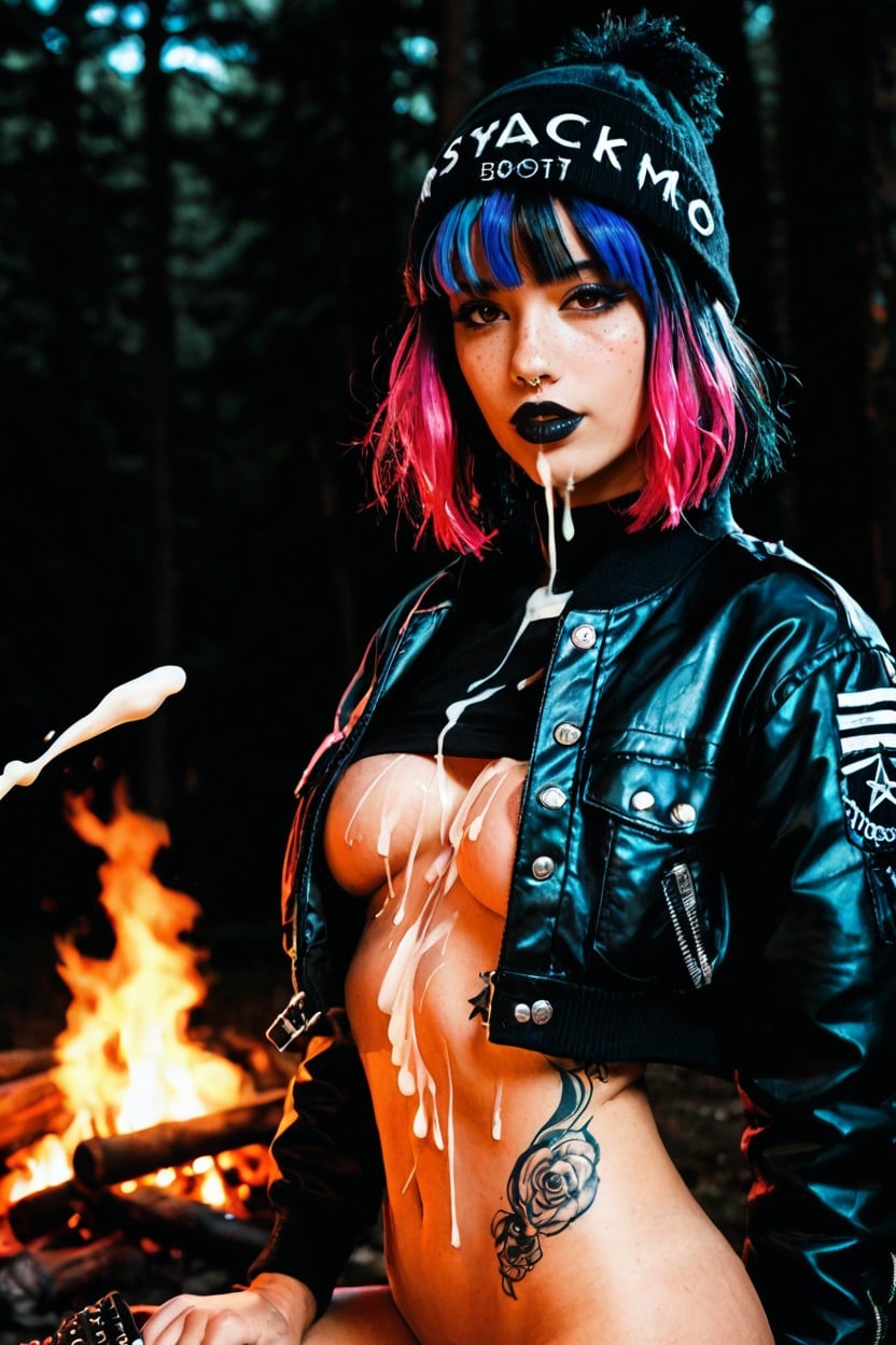 18+, Campfire, Huge Cumshot AI Porn