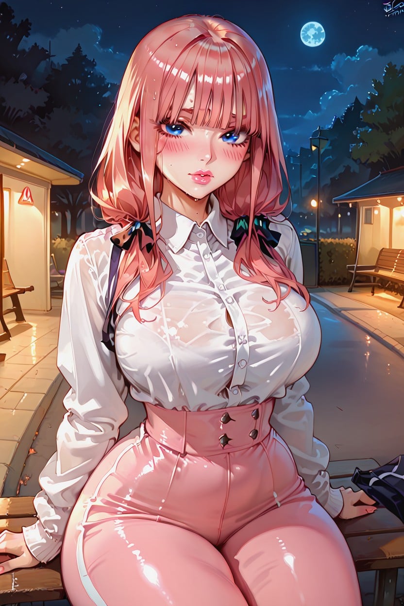 Glossy Lips, Shiny Hair, Perfect Anatomic Body Hentai AI Porn