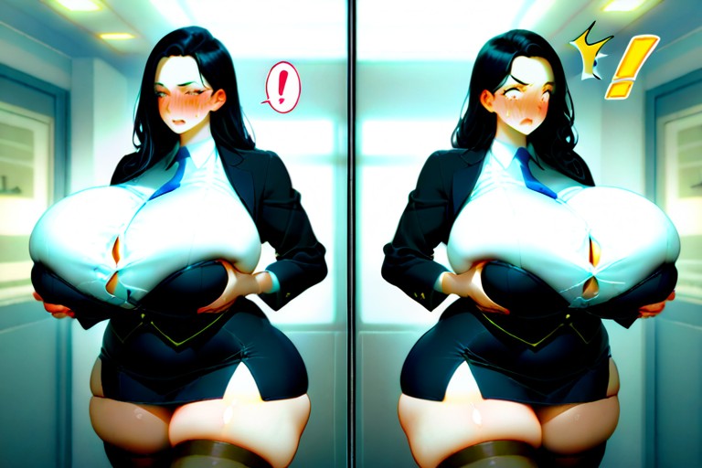 Hyper Mega Fat Ass Expansion, The Most Perfect Face, Split Screen Hentai AI Porn