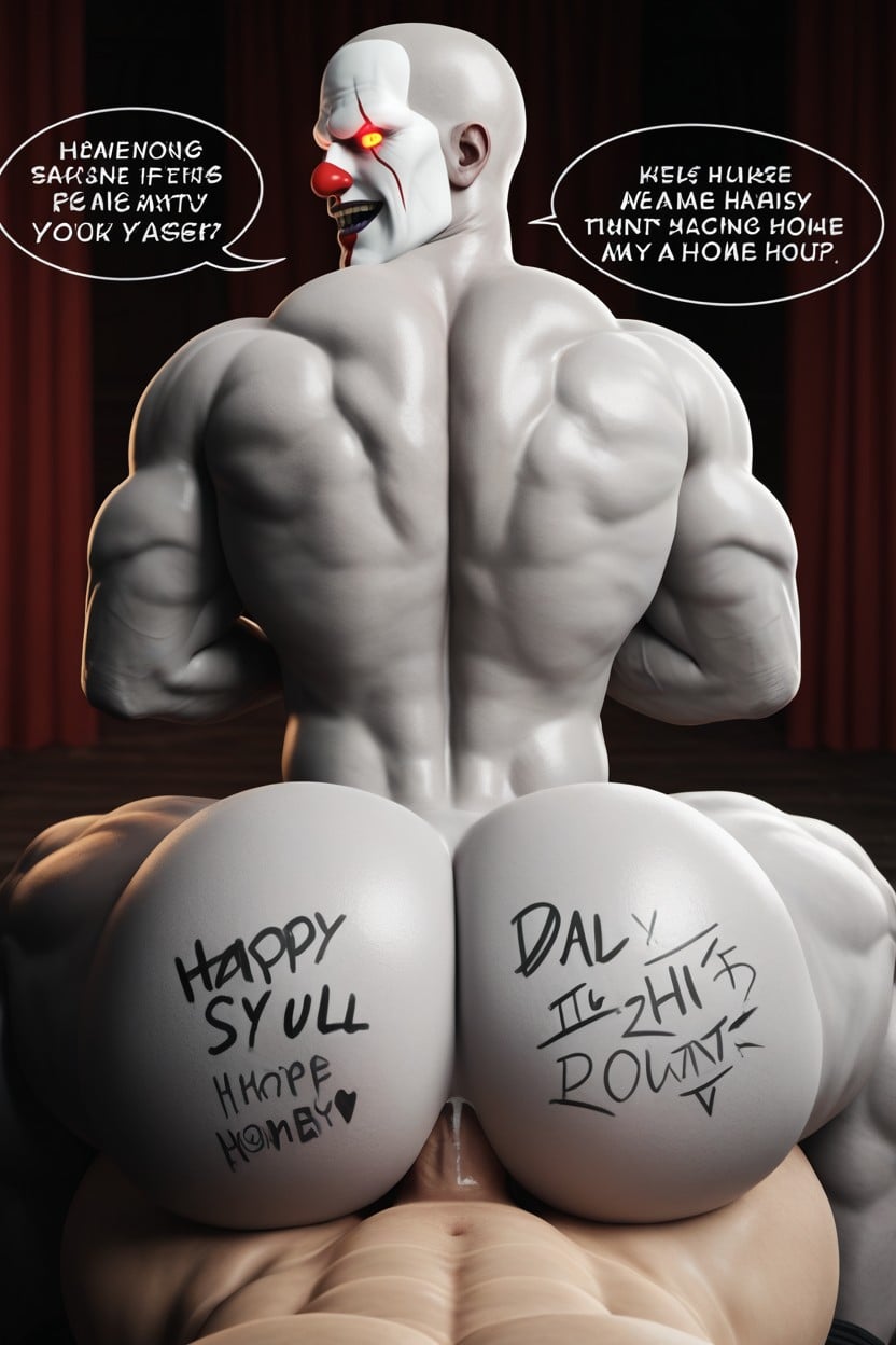 Bottom Is Fatally Milking The Top, Big Muscular Bubble Butt, Power Bottom AI Gay Porn