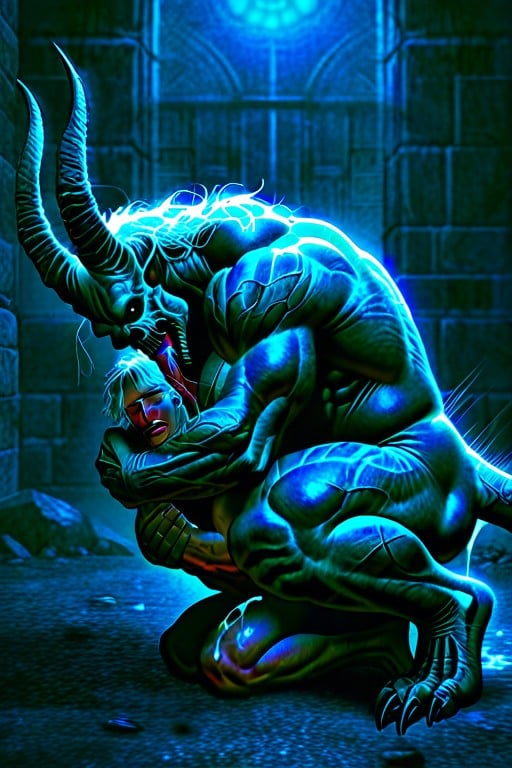 Giant Black Monster With Massive Dick Entering Ass, Human Ass, Muscular Legs AI Gay Porn